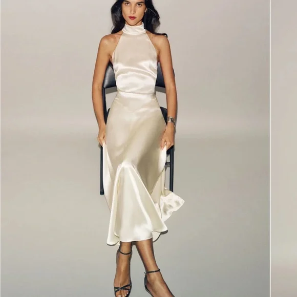 Reformation Katelyn Silk Dress Size 0 - Picture 2 of 4